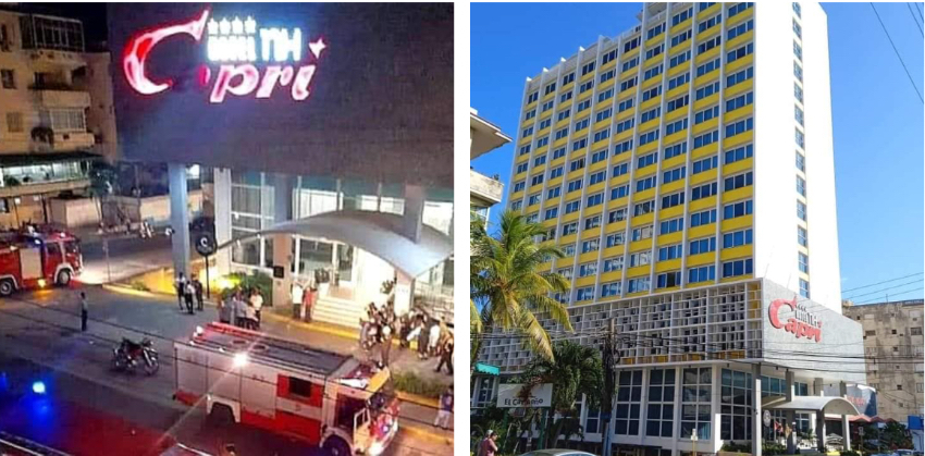 Incendio en el emblemático hotel Capri de La Habana capri