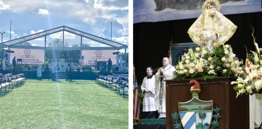 Cubanos en Miami celebran misa por la Virgen de la Caridad del Cobre en Hialeah caridad