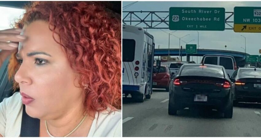 Humorista cubana Cuqui la Mora se queja de manejar en Miami cuqui-mora-trafico