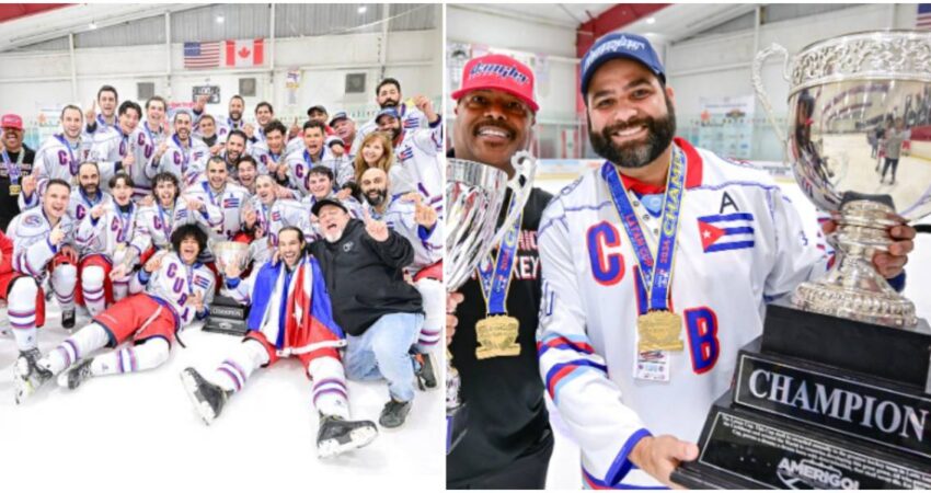 Cubanos se coronan campeones de hockey sobre hielo en Estados Unidos deportistas cubanos-hockey sobre hielo