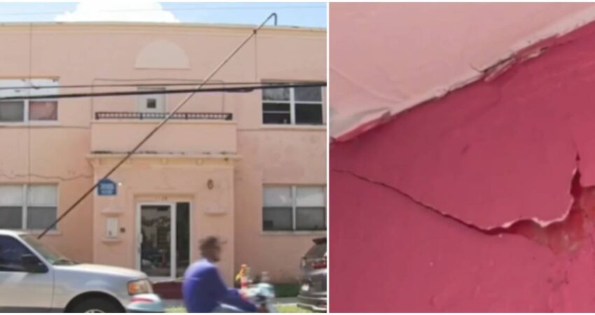 Residentes en un edificio ubicado en la Pequeña Habana se quejan por las condiciones en las que viven edificio en Miami-vecinos protestan por precarias condiciones