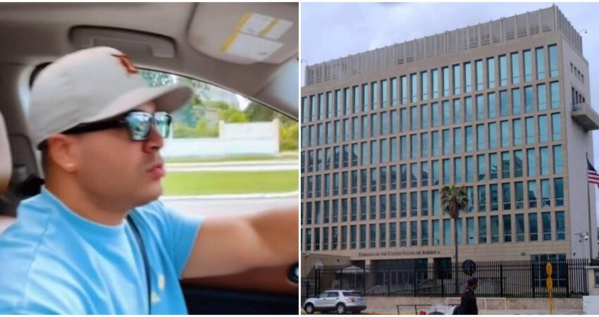 Captan al reguetonero cubano Yomil saliendo de la embajada de Estados Unidos en Cuba yomil-embajada-ee.uu