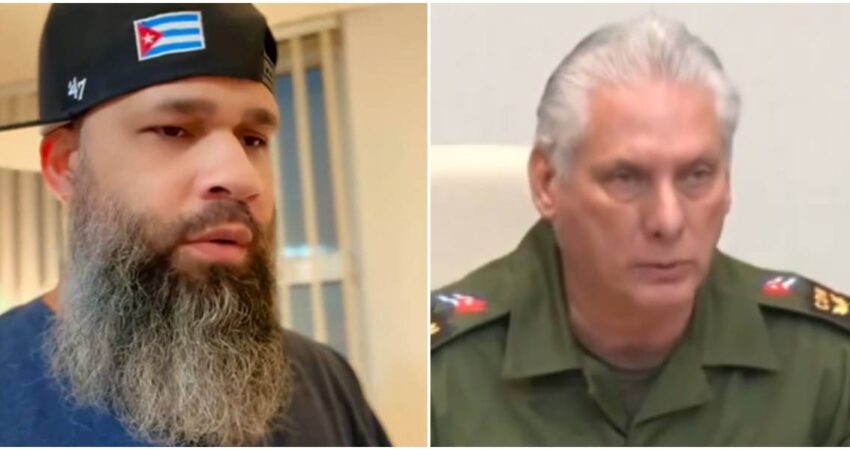 El B de Los Aldeanos manda mensaje a los cubanos: "Todos queremos una Cuba libre los de allá y los de aquí” El B Los Aldeanos-Díaz-Canel