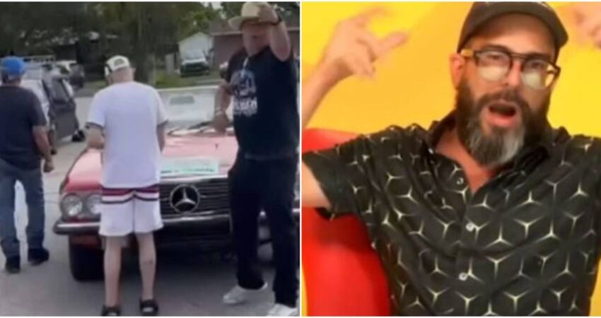 Defensores del castrismo realizan acto de repudio frente a la casa de Alexander Otaola en Miami defensores-vs-otaola