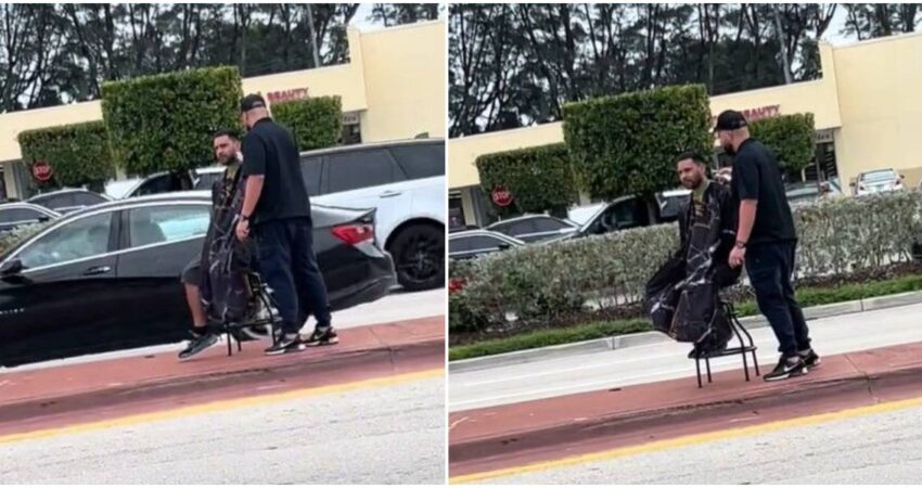 Hialeah: barbero sorprende haciendo haciendo cortes de pelo en transitada calle hialeah-barbero