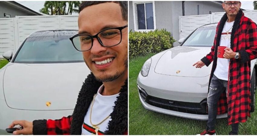 "Sueño cumplido": Influencer cubano Josué Valdés se compra un Porsche Panamera en Miami influencer Javier Valdéz-compra auto Porsche