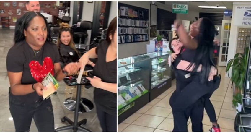 Peluquera cubana se emociona al ganar un raspadito de la lotería en Miami mujer cubana-gana raspadito