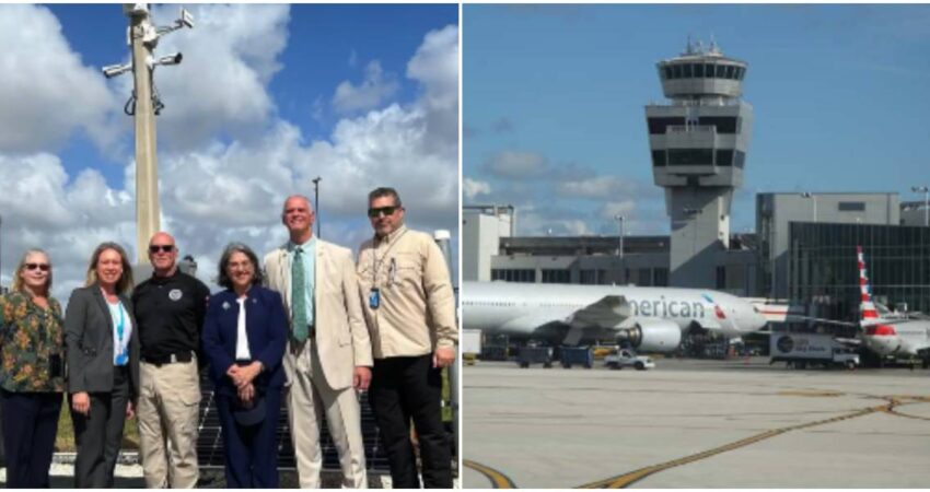 Inauguran un "muro láser" en el Aeropuerto Internacional de Miami que permite detectar a intrusos con el uso de tecnología sumamente avanzada muro láser-MIA