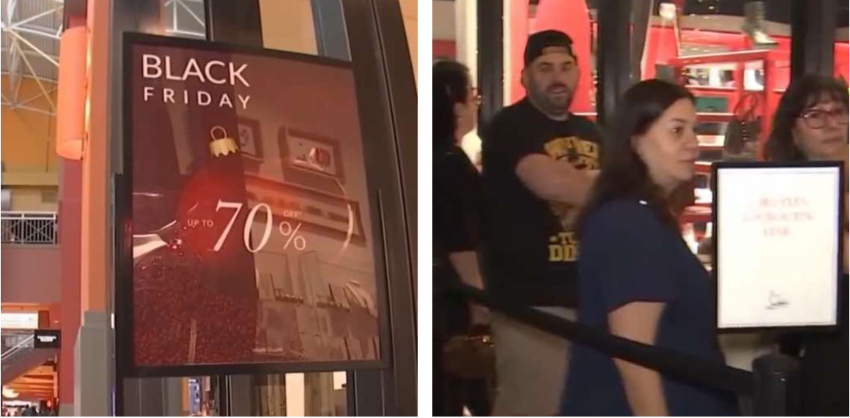 Centros comerciales del sur de la Florida abiertos desde bien temprano este Black Friday, recibiendo miles de compradores Black Friday