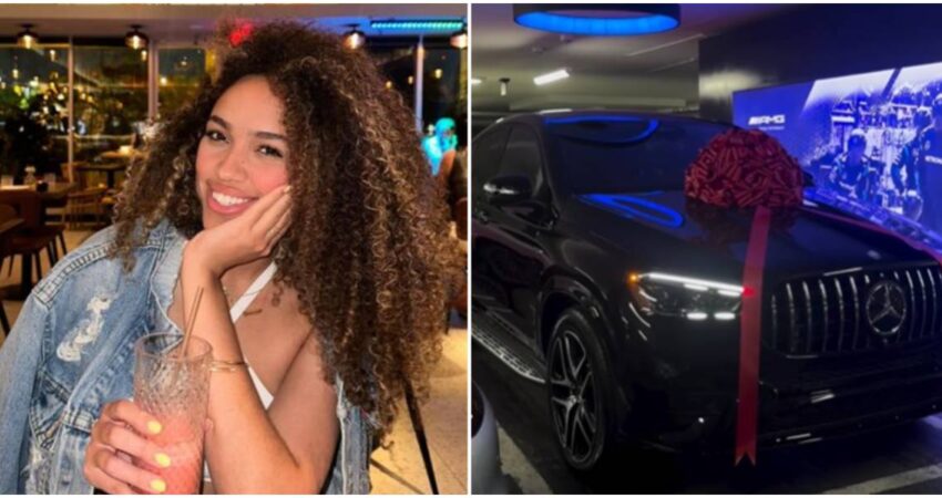 Hija de Alexander Delgado se autorregala un Mercedes Benz por su cumpleaños: "Regalo de cumpleaños anticipado" Kuki Delgado-Mercedes Benz Negro