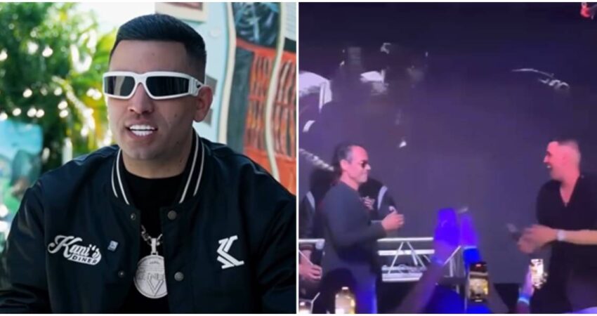 Cantautor cubano Lenier Mesa recibe en su concierto de forma inesperada a su amigo Marc Anthony Lenier Mesa-Marc Anthony sorprende en concierto