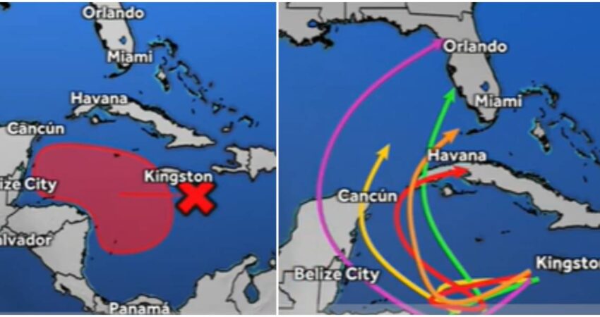 Centro Nacional de Huracanes informa sobre la posible formaciรณn de una depresiรณn tropical en el mar Caribe NHC-posible formaciรณn de depresiรณn tropical
