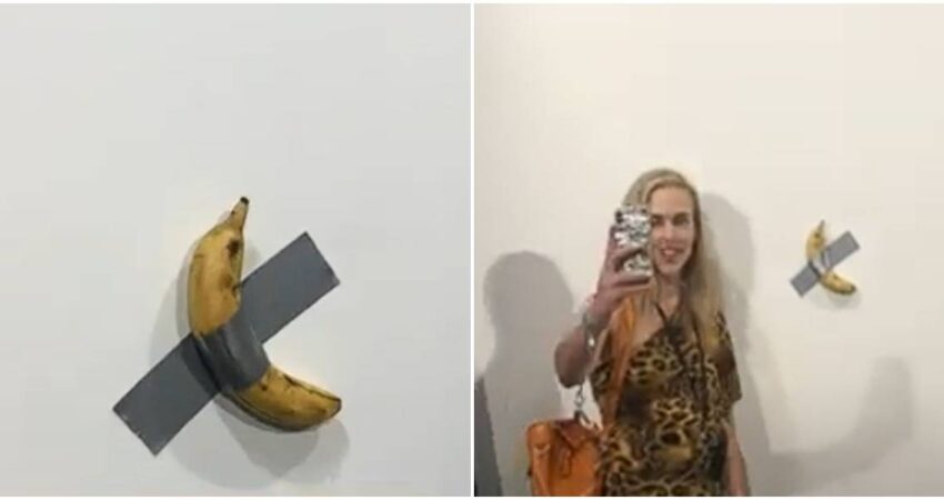 1.5 millones de dólares pudiera costar una banana con cinta adhesiva que se exhibió en el Art Basel Miami banana-Art Basel Miami