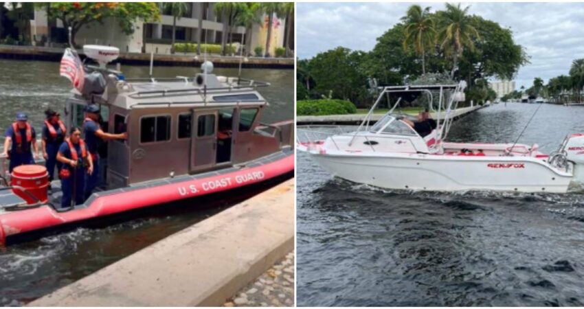 Interceptan a 18 migrantes que desembarcaron en Pompano Beach procedentes de Ecuador y China guardia costera-migrantes en Pompano Beach