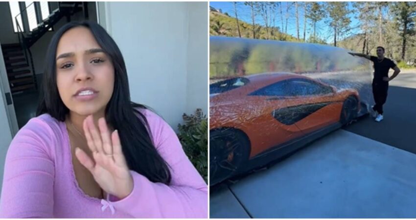 Influencer cubana en Estados Unidos cuenta como consiguió proteger su lujoso auto McLaren influencer cubana-protector de autos