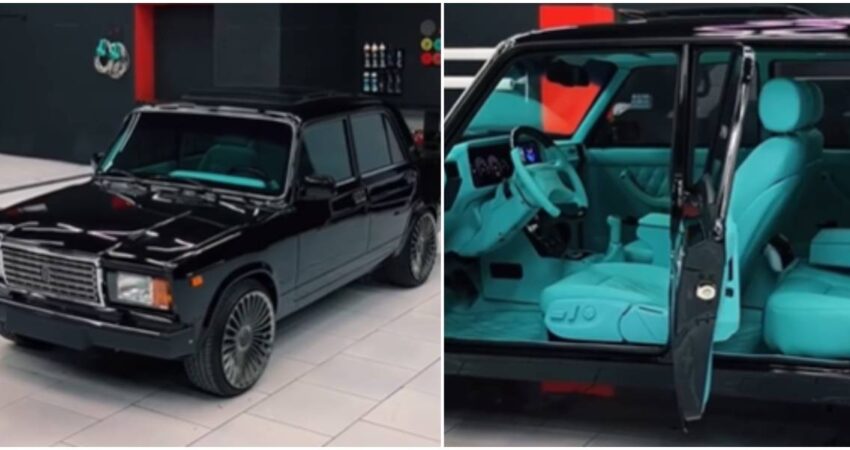 Convierten un automóvil marca Lada de un modelo antiguo en un vehículo de lujo lada-transformación