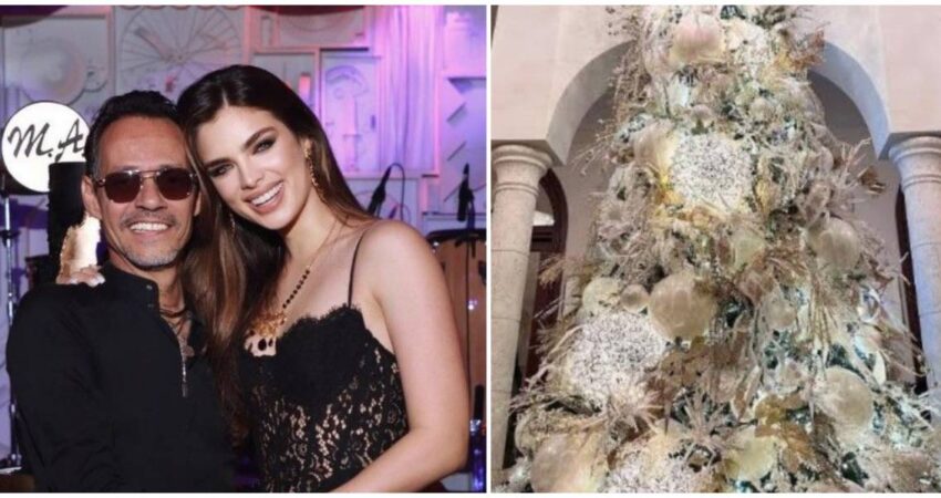Elegante y clásico: Así luce el espectacular árbol de Navidad de la casa de Marc Anthony y Nadia Ferreira marc-naia-ferreira