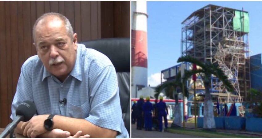Ministro de Energía y Minas de Cuba sobre situación energética en el país: "Hay un déficit muy grande de generación, particularmente con el combustible" ministro de Energía Cuba-Termoeléctrica Cuba