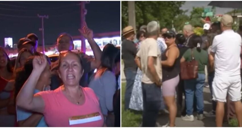 Familias residentes en un parque de casas móviles en Sweetwater salen a las calles a protestar por tercera vez debido la orden de desalojo que han recibido protestas-desalojo