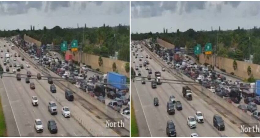 Aparatoso choque obliga a cerrar las vías rumbo norte en la I-95 accidente-i95