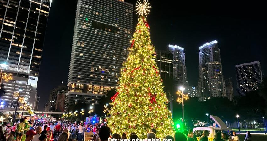 Cómo Ahorrar Durante la Temporada de Navidad en Miami arbol-navidad-downtown-miami-2