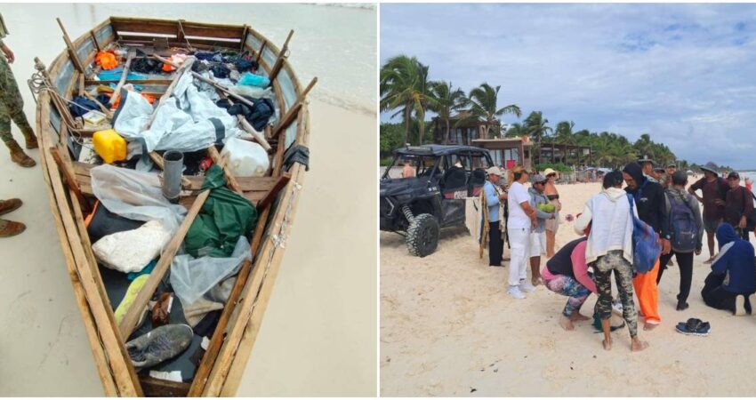 Tras pasar seis dรญas a la deriva en el ocรฉano, 12 balseros cubanos fueron rescatados cerca de las costas de Mรฉxico balseros-cubanos (1)
