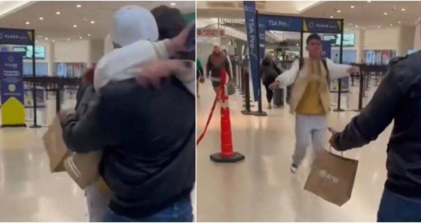 Padre e hijo cubano se reencuentran en Aeropuerto de EE.UU. tras 10 años sin verse cubanos-ee.uu