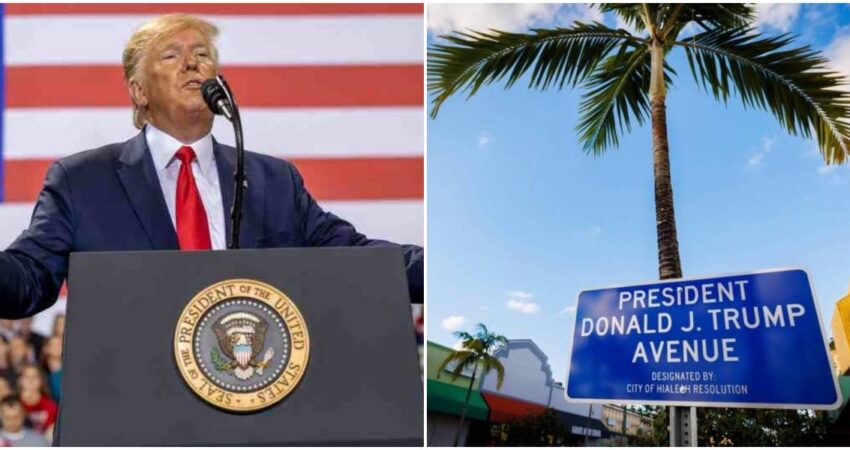 Hialeah ya tiene oficialmente una calle con el nombre de Donald Trump hialeah-trump (1)