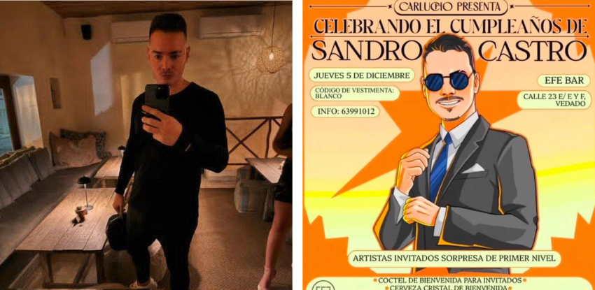 Sandro Castro festejará su cumpleaños por todo lo alto, y el pueblo con hambre y entre apagones sandro castro
