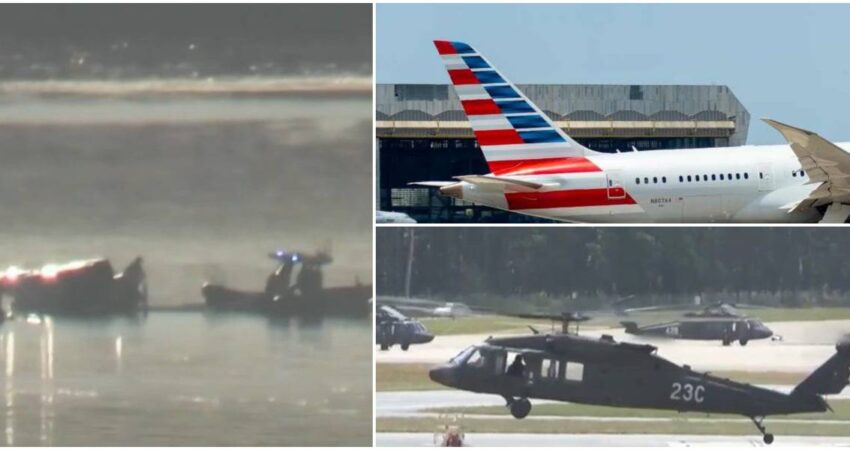 Helicóptero impacta a un avión de pasajeros de American Airlines en Washington DC accidente-washington