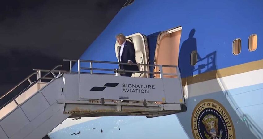 Air Force One arriba a Miami para visita del presidente Donald Trump airforce-one-miami-trump