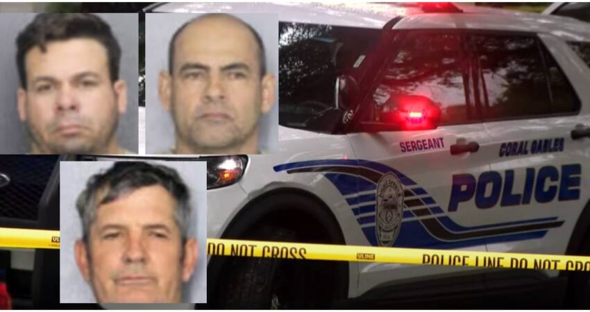 Identifican a tres cubanos como los sospechosos arrestados en Coral Gables por contrabando de personas cubanos-coral-gables