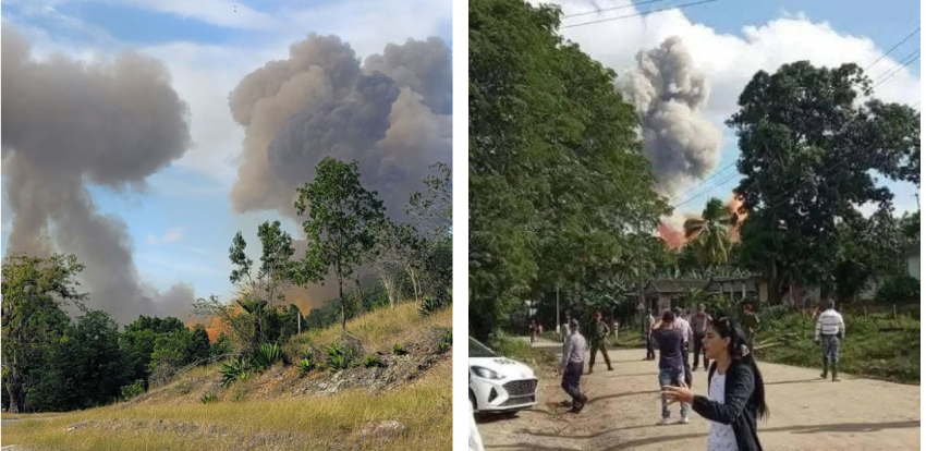 Nota Informativa del MINFAR sobre las explosiones en almacén militar al oriente de Cuba explosiones