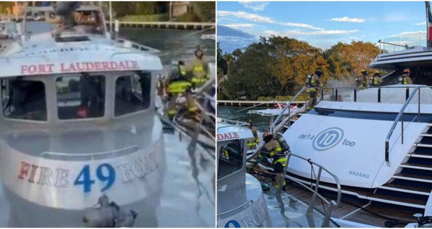 Lujoso yate de 100 pies se incendia en Fort Lauderdale incendio-fortlauderdale