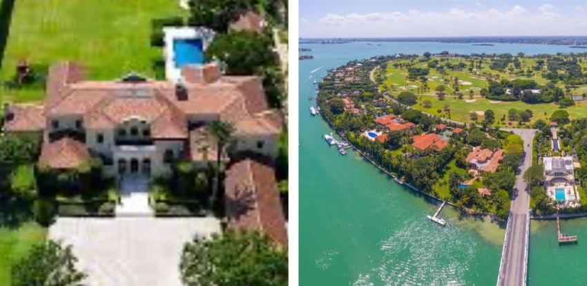 A la venta por 200 millones terreno contiguo a la mansión de Jeff Bezos en la exclusiva isla privada de los millonarios en Miami mansion