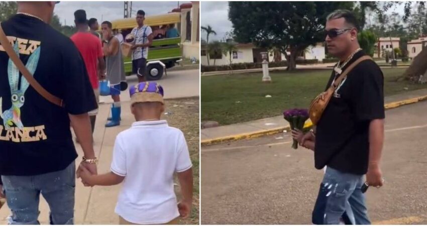 Padre cubano y su hijo caminan descalzos por las calles para cumplir una promesa a San Lázaro padre-cubano-sanlazaro