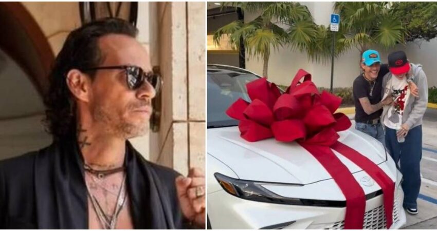 Marc Anthony obsequia a su hijo Ryan su primer auto marca Toyota marc-auto