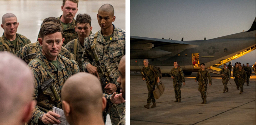 Tropas militares estadounidenses llegan a Guantánamo, a donde serán enviados unos 30.000 migrantes considerados de alta peligrosidad marines