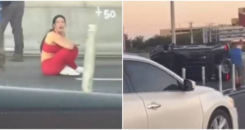 Cubana Rachel Arderi sufre aparatoso accidente en Miami mientras conducรญa su Mercedes de alta gama accidente-miami (1)
