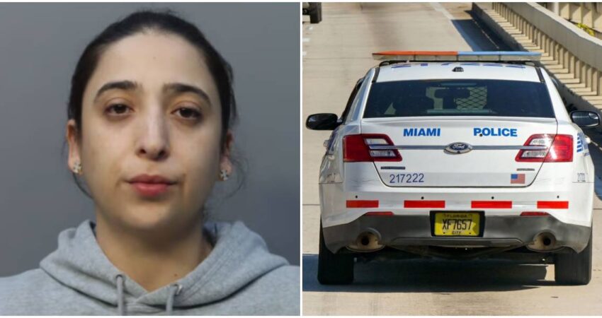 Arrestan a una mujer por robar un auto de la policía de Miami arresto de mujer-auto de policía