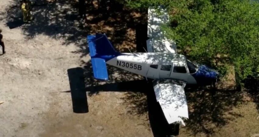 Aviรณn se estrella cerca de una escuela en el Sur de la Florida avion-sur-florida