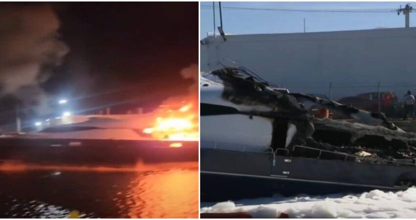 Se incendian tres yates en el Río Miami miami-rio-yates