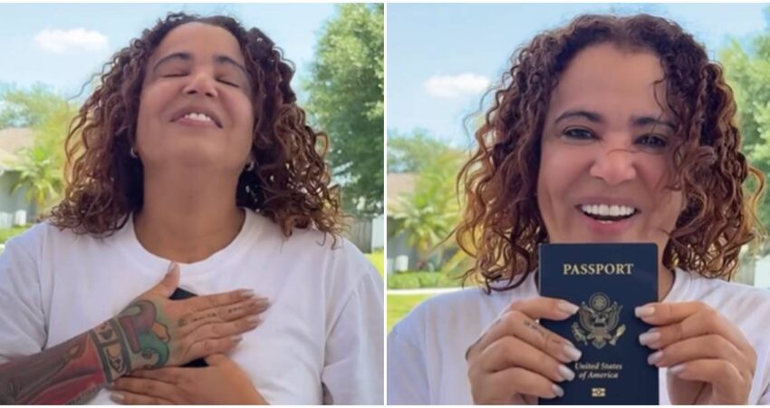 Humorista cubana Cuqui La Mora rompe en llanto el recibir su pasaporte americano: "¡Qué felicidad tan grande ser ciudadana de este gran país!" Cuqui la Mora-pasaporte americano