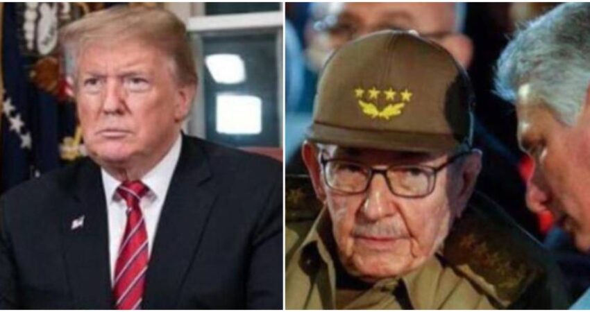 Administración Trump suspende de manera indefinida conversaciones con el régimen cubano relacionadas con el tema migratorio Donald Trump-Díaz Canel y Raúl
