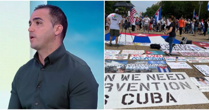 Debate en las redes sobre convocatoria de manifestación pacífica de cubanos con I-220A en Washington Víctor Castillo-protesta en Washington