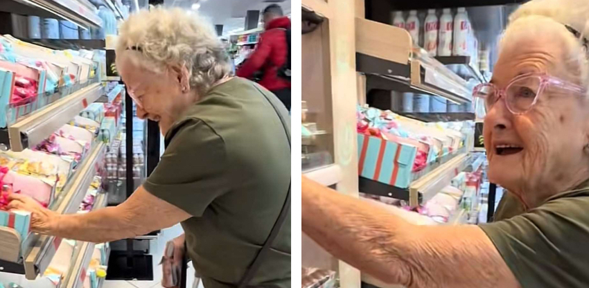 Octogenaria abuelita cubana conmueve en redes sociales por su auténtica reacción en un supermercado en España abuelita