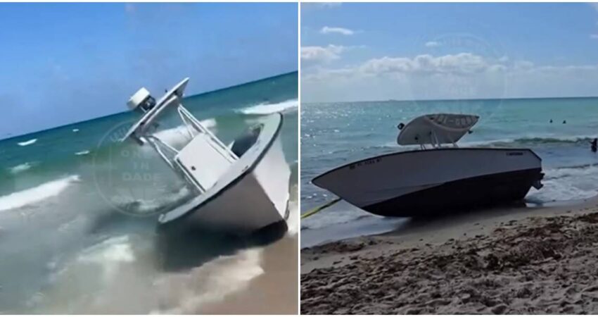 Una embarcación encendida y con las llaves dentro aparece en Haulover, Miami Beach sin ningún tripulante a bordo accidente de bote-Miami Beach