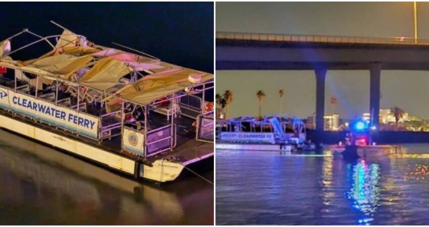 Choque entre un bote y el ferry de Clearwater deja un fallecido y 12 lesionados accidente naval-ferry Clearwater
