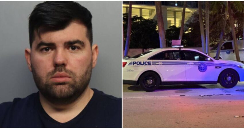 Videos de la cámara de oficiales muestran el momento del arresto de hombre acusado de filmar a una madre y su hija en una tienda de Miami arresto de hombre. policía de Miami
