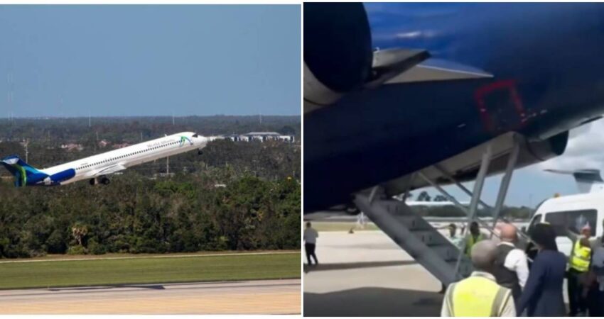 Regresa a La Habana aviรณn de World Atlantic Airlines que se dirigรญa a La Florida tras presentar problemas con el motor aviรณn-fallo del motor